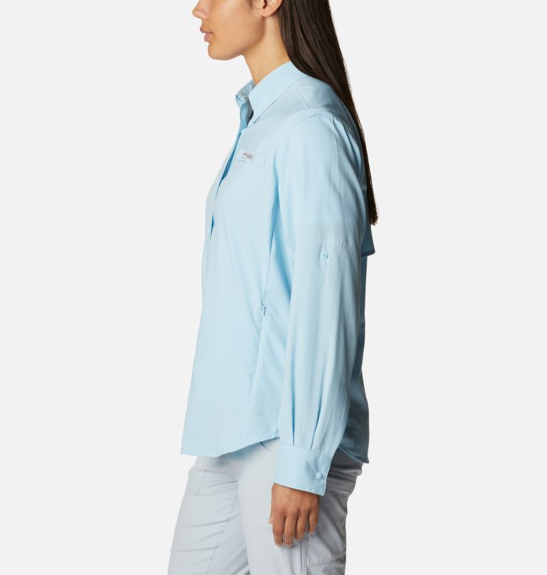 Women’s PFG Tamiami II Long Sleeve Shirt, Color: Sky Blue, image 3