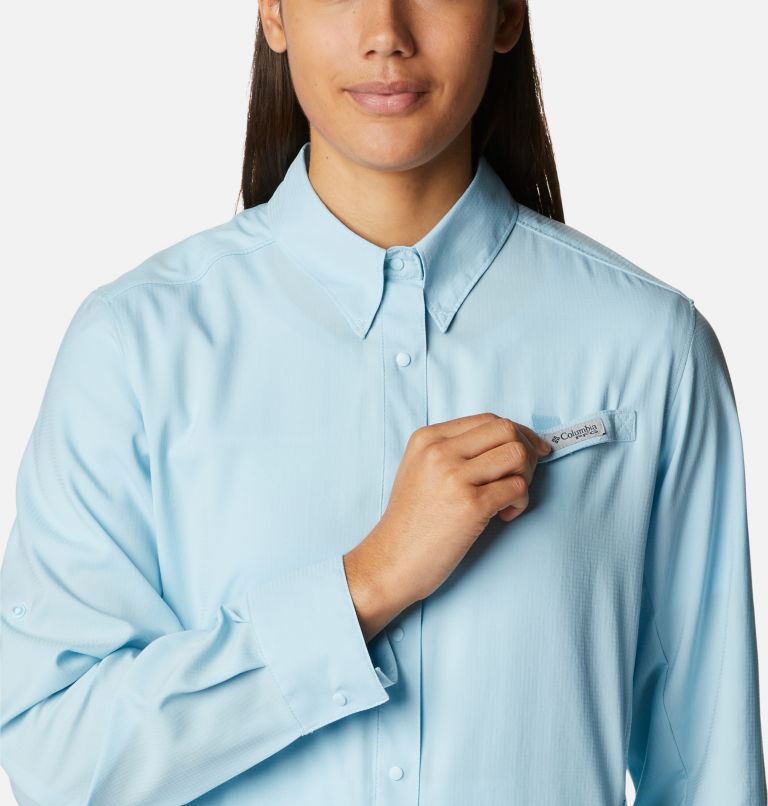 Women’s PFG Tamiami II Long Sleeve Shirt, Color: Sky Blue, image 4