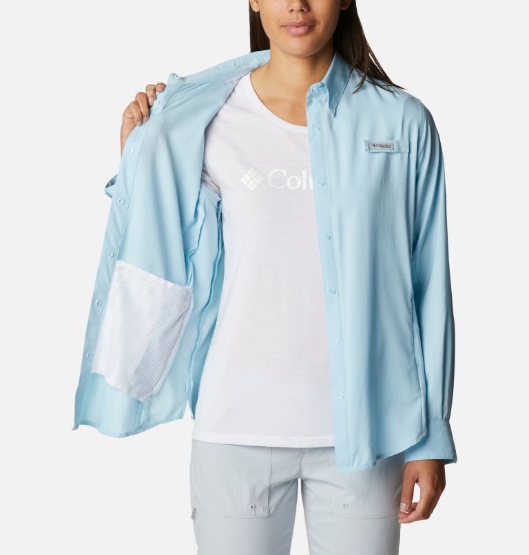 Thumbnail: Women’s PFG Tamiami II Long Sleeve Shirt, Color: Sky Blue, image 5