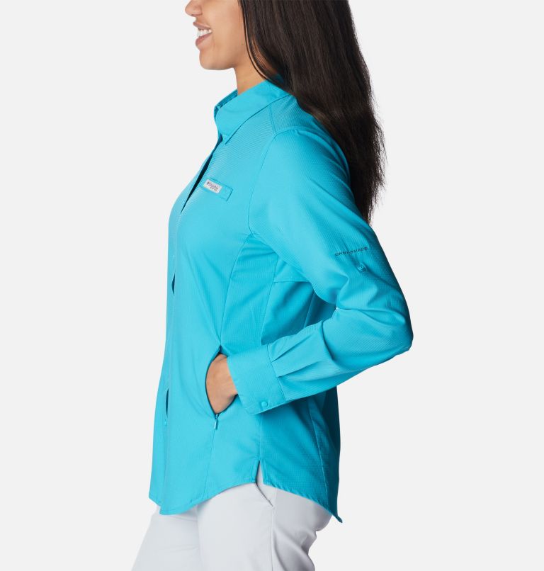 Women’s PFG Tamiami II Long Sleeve Shirt, Color: Ocean Teal, image 3