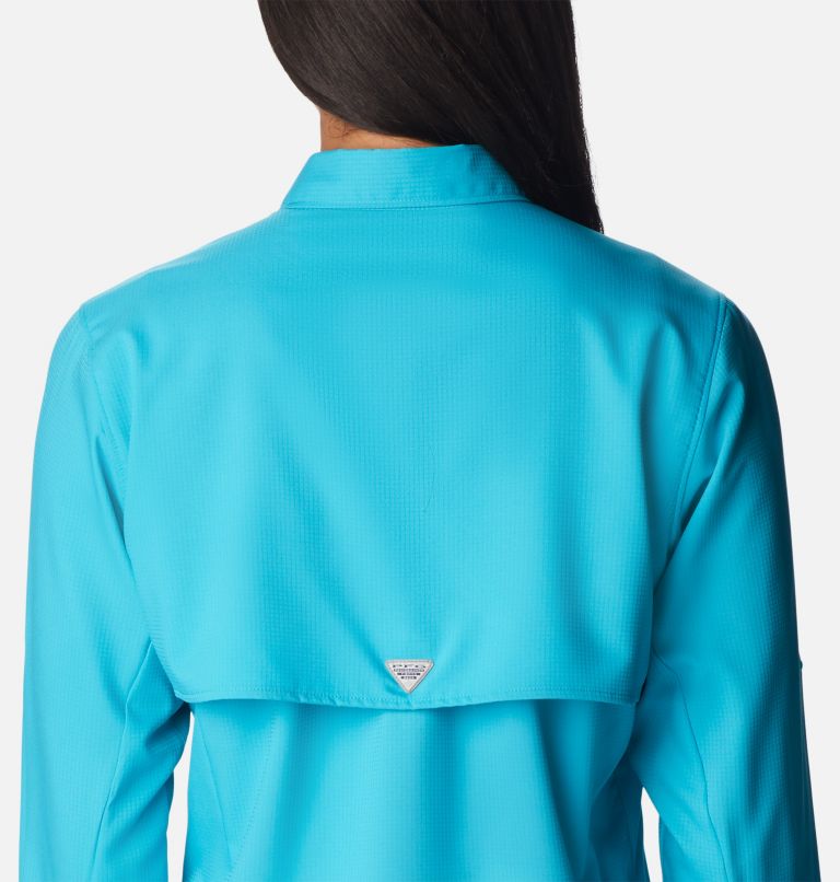 Thumbnail: Women’s PFG Tamiami II Long Sleeve Shirt, Color: Ocean Teal, image 5