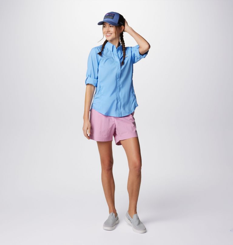 Women's PFG Tamiami II Long Sleeve Shirt, Color: White Cap, image 3