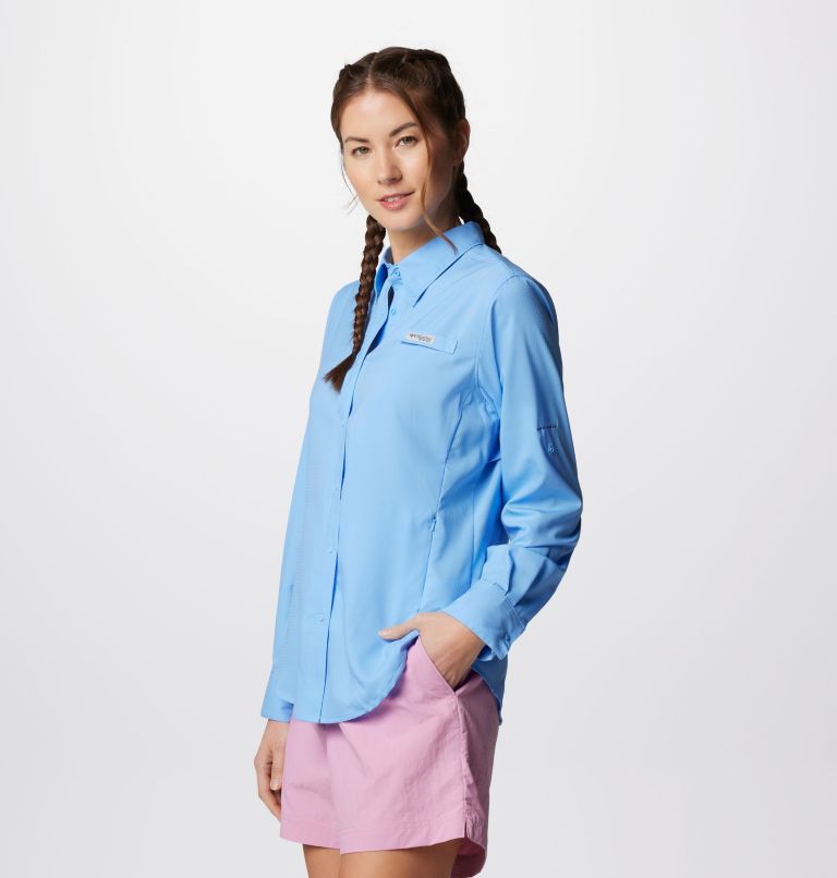 Women's PFG Tamiami II Long Sleeve Shirt, Color: White Cap, image 4