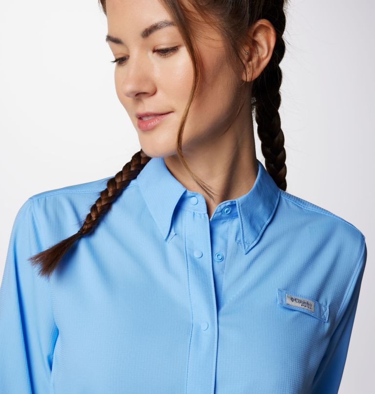 Women's PFG Tamiami II Long Sleeve Shirt, Color: White Cap, image 5