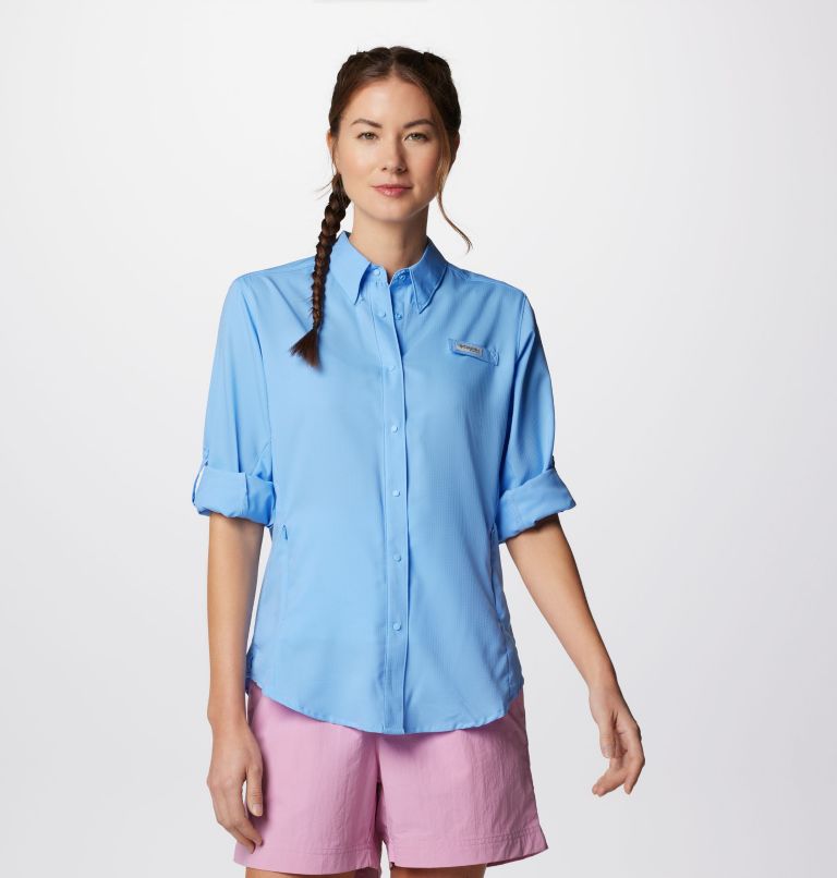 Women's PFG Tamiami II Long Sleeve Shirt, Color: White Cap, image 1