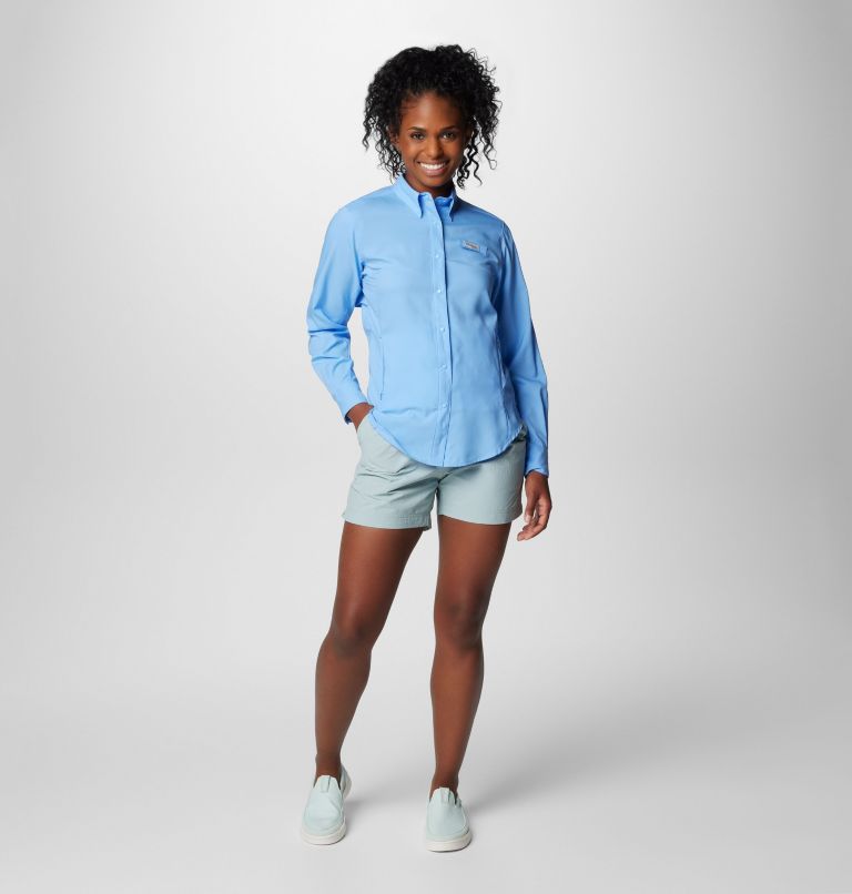Women's PFG Tamiami II Long Sleeve Shirt, Color: White Cap, image 3
