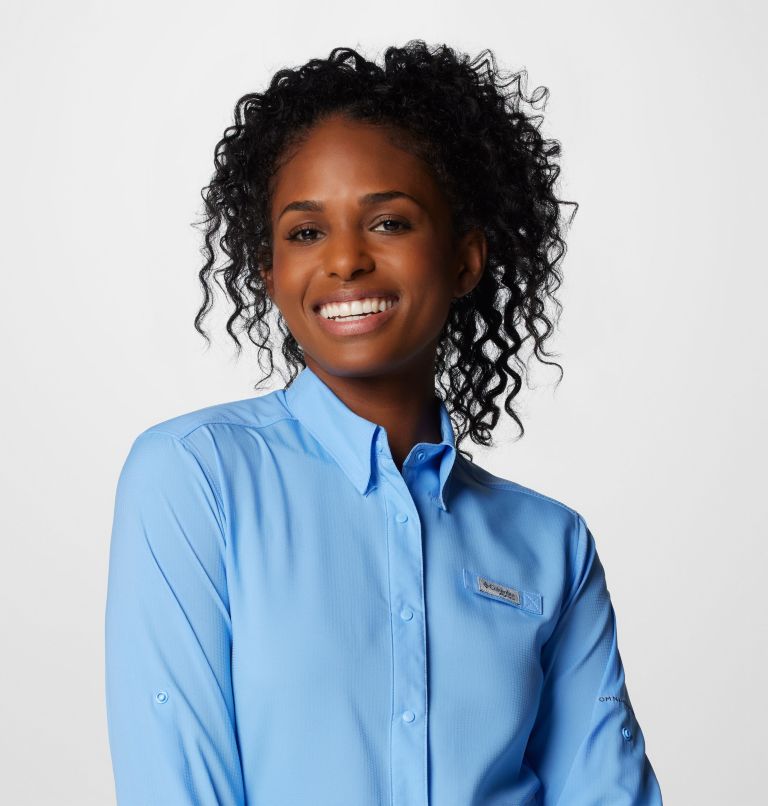 Women's PFG Tamiami II Long Sleeve Shirt, Color: White Cap, image 5