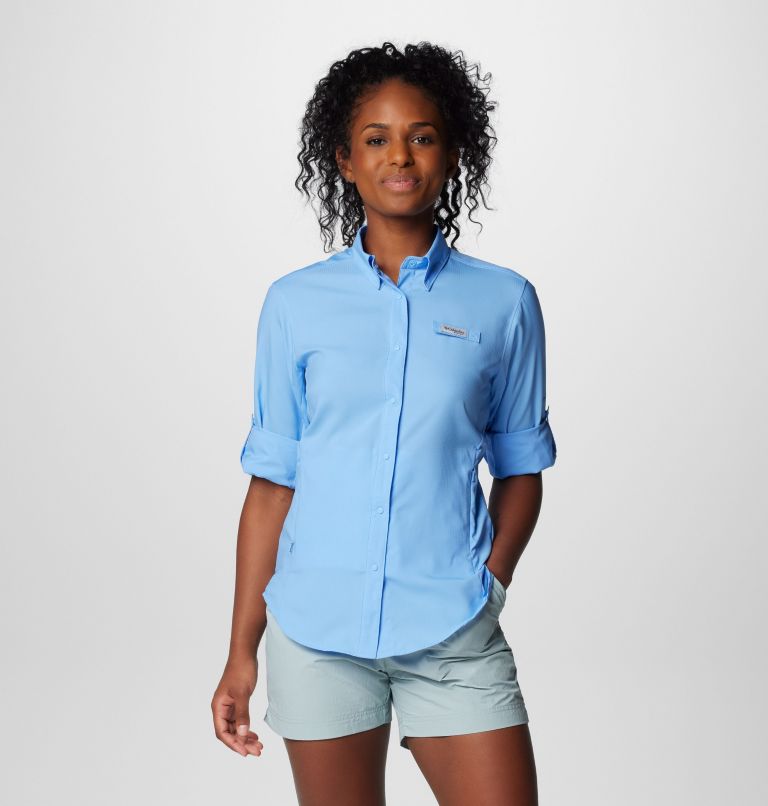 Women's PFG Tamiami II Long Sleeve Shirt, Color: White Cap, image 8