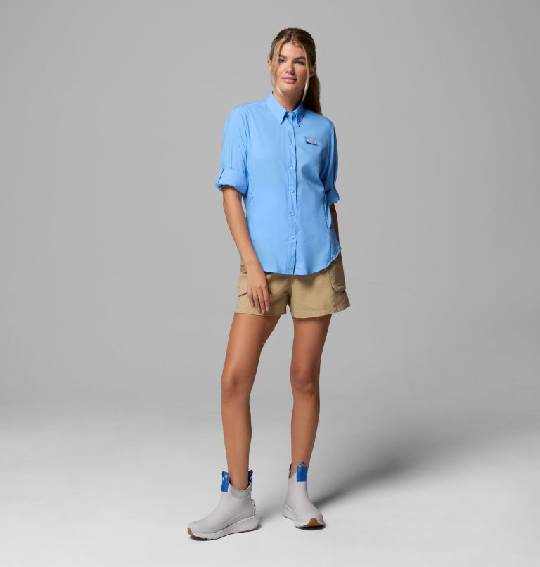 Women's PFG Tamiami II Long Sleeve Shirt, Color: White Cap, image 2