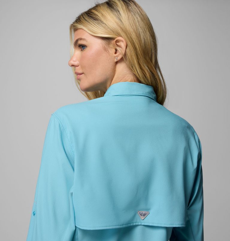 Women's PFG Tamiami II Long Sleeve Shirt, Color: Vintage Blue, image 6