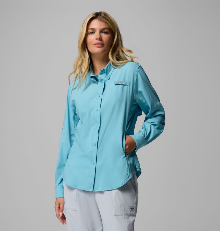 Women's PFG Tamiami II Long Sleeve Shirt, Color: Vintage Blue, image 1