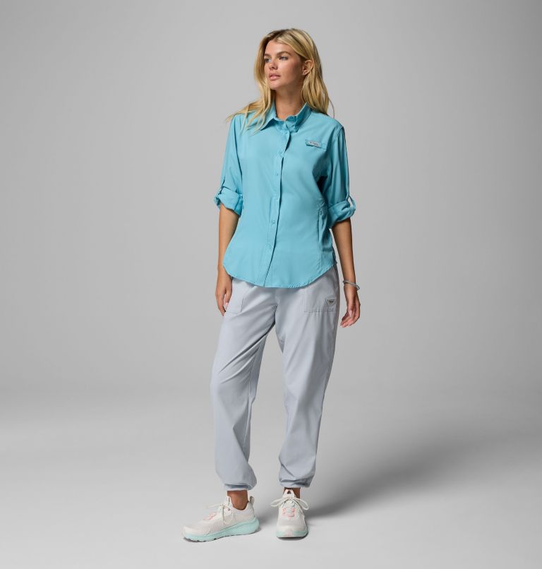 Women's PFG Tamiami II Long Sleeve Shirt, Color: Vintage Blue, image 7