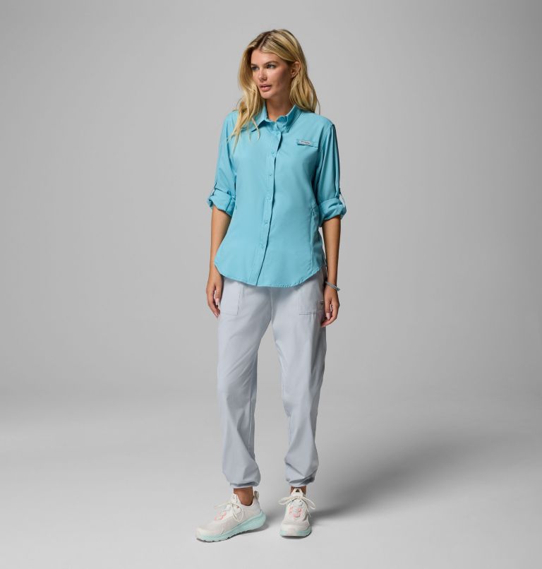 Women's PFG Tamiami II Long Sleeve Shirt, Color: Vintage Blue, image 8