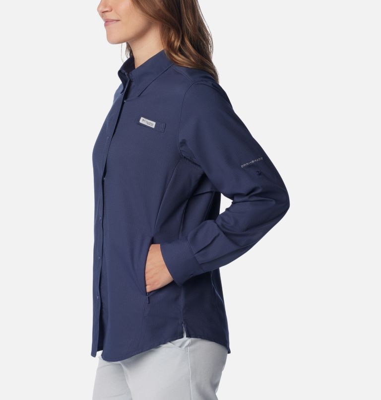 Women’s PFG Tamiami II Long Sleeve Shirt, Color: Nocturnal, image 3