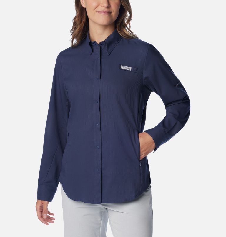 Women’s PFG Tamiami II Long Sleeve Shirt, Color: Nocturnal, image 1