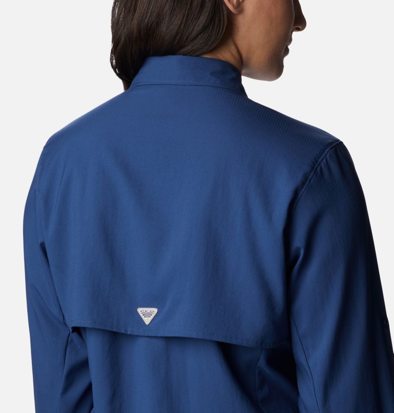 Thumbnail: Women’s PFG Tamiami II Long Sleeve Shirt, Color: Carbon, image 5