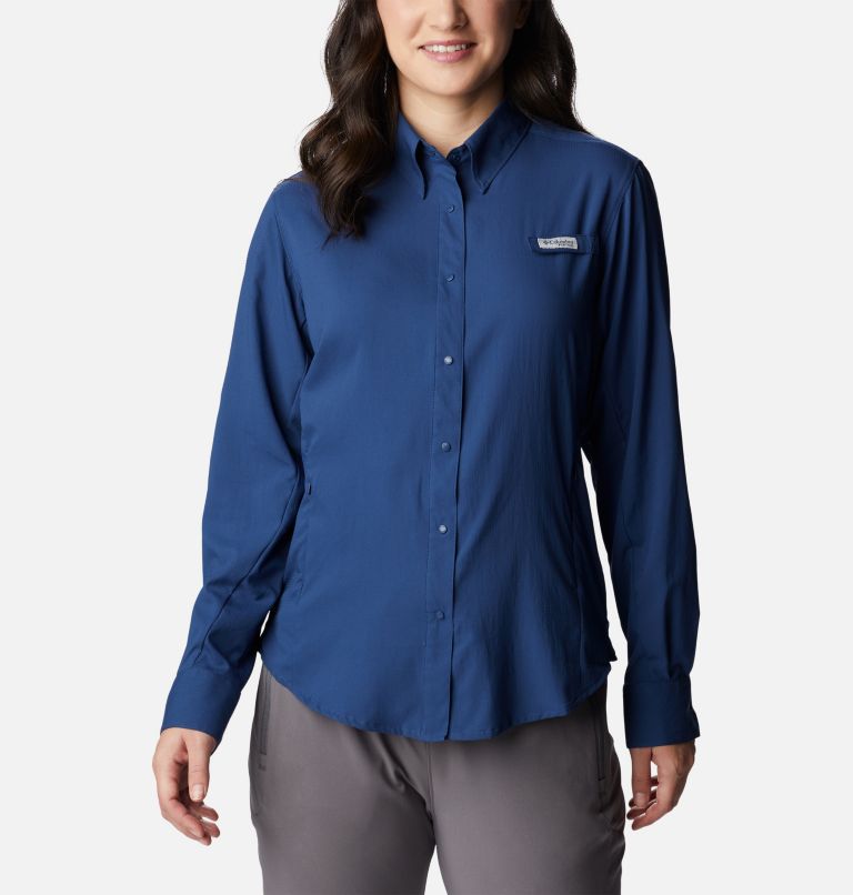 Thumbnail: Women’s PFG Tamiami II Long Sleeve Shirt, Color: Carbon, image 1