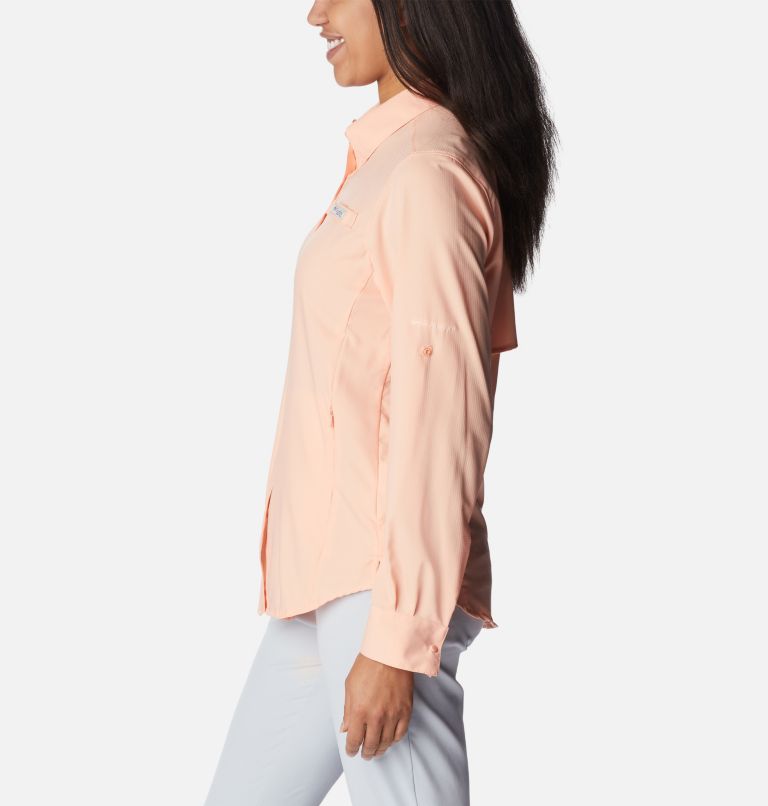 Women’s PFG Tamiami II Long Sleeve Shirt, Color: Light Coral, image 3