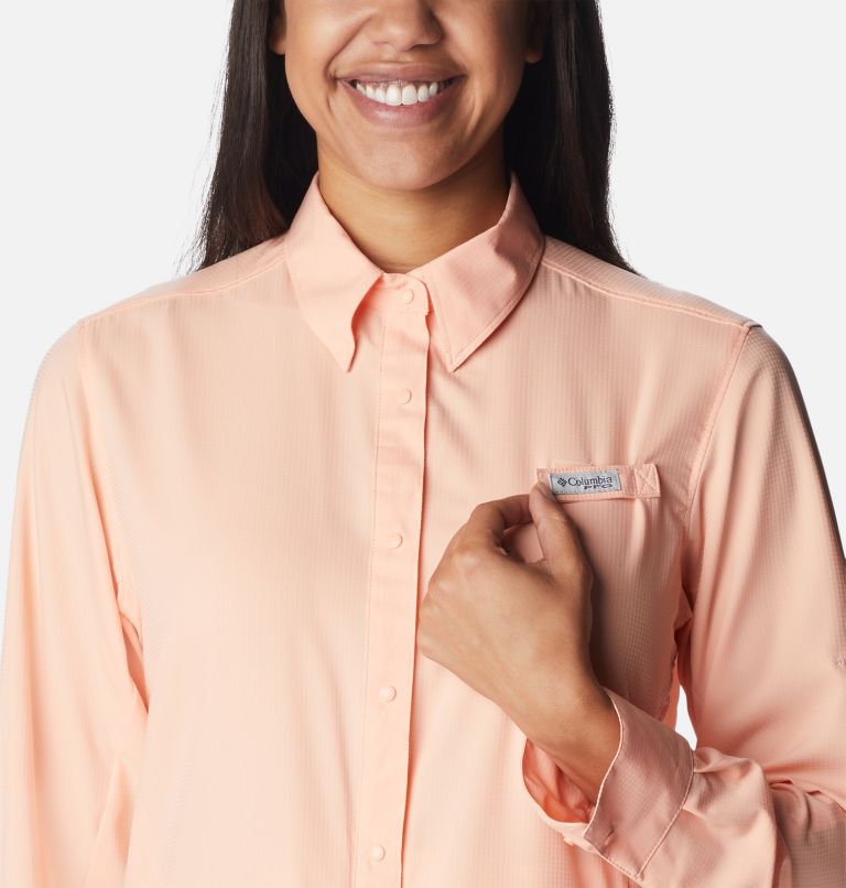 Thumbnail: Women’s PFG Tamiami II Long Sleeve Shirt, Color: Light Coral, image 4