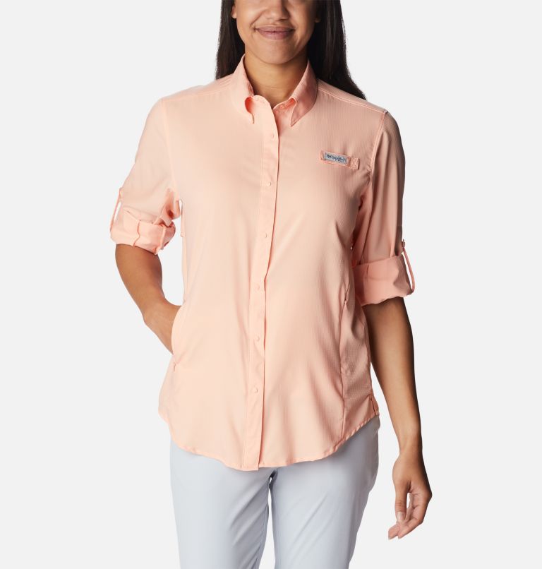 Women’s PFG Tamiami II Long Sleeve Shirt, Color: Light Coral, image 6
