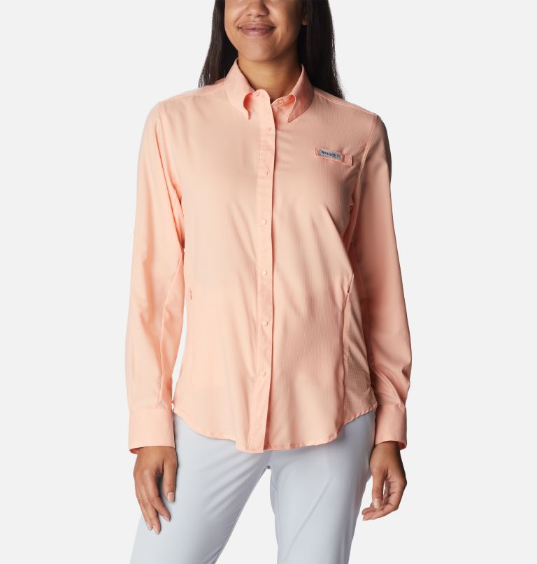 Women’s PFG Tamiami II Long Sleeve Shirt, Color: Light Coral, image 1