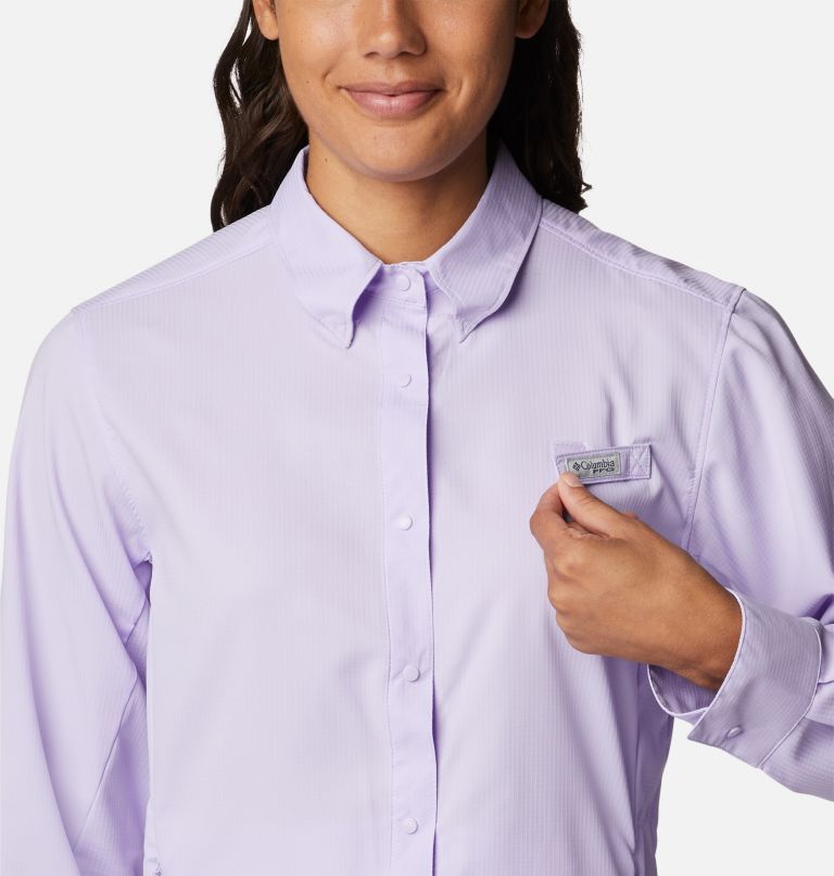 Women’s PFG Tamiami II Long Sleeve Shirt, Color: Soft Violet, image 4