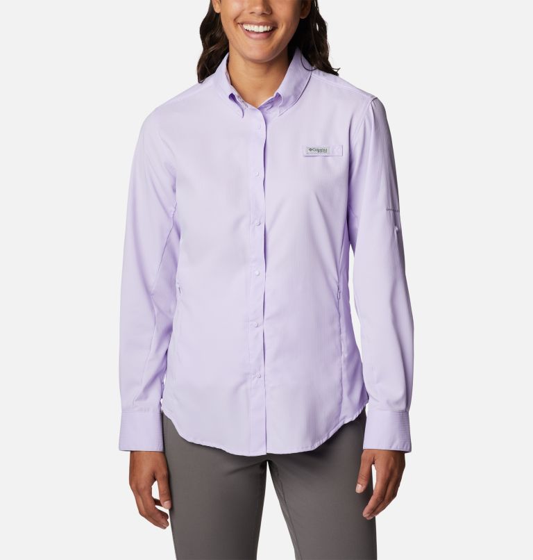 Thumbnail: Women’s PFG Tamiami II Long Sleeve Shirt, Color: Soft Violet, image 1