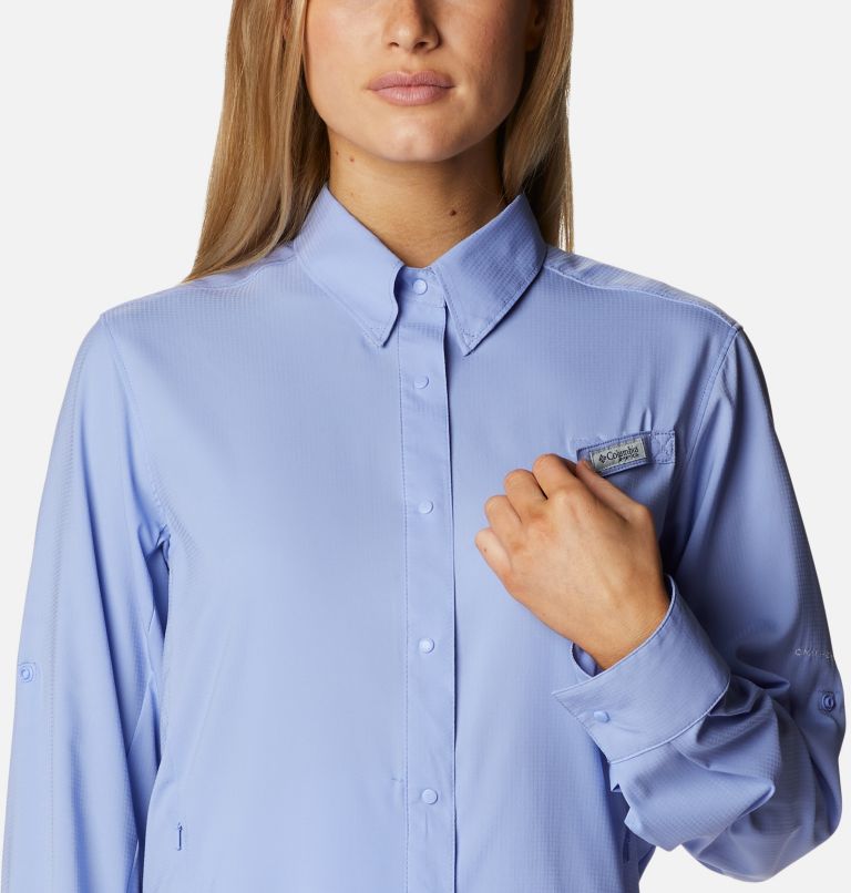 Women’s PFG Tamiami II Long Sleeve Shirt, Color: Serenity, image 4