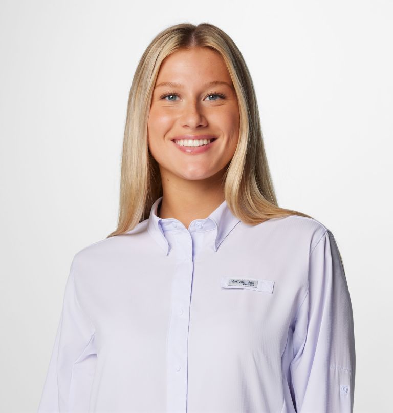 Women's PFG Tamiami II Long Sleeve Shirt, Color: Snowdrift, image 5