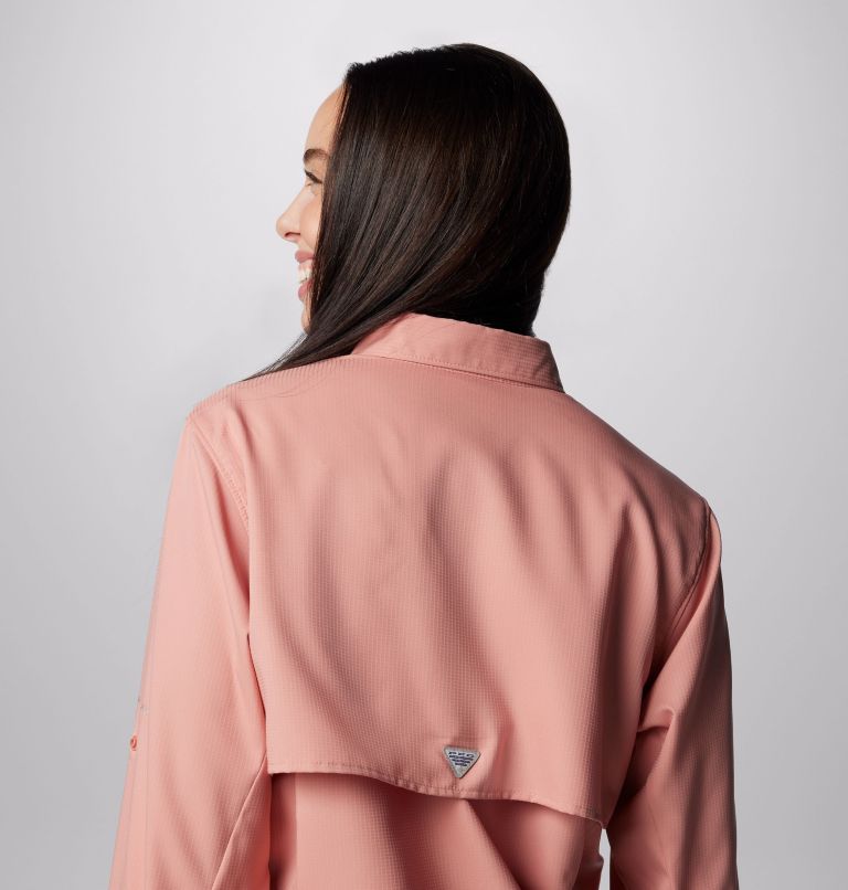 Thumbnail: Women’s PFG Tamiami II Long Sleeve Shirt, Color: Sandalwood Pink, image 6