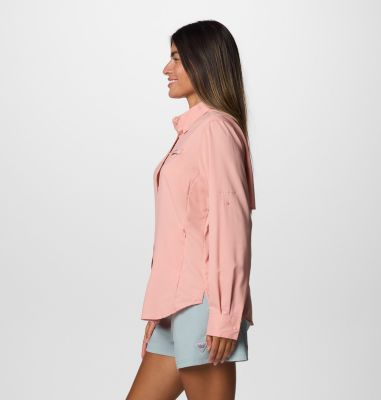 Women's PFG Tamiami II Long Sleeve Shirt, Color: Faux Pink, image 11