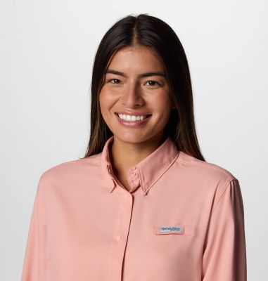 Women's PFG Tamiami II Long Sleeve Shirt, Color: Faux Pink, image 12