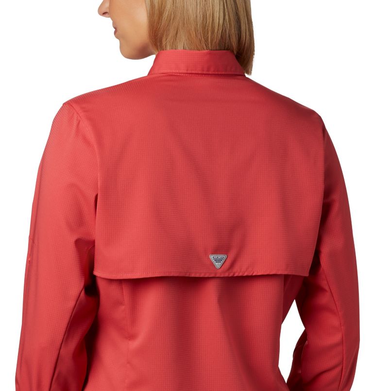 Women’s PFG Tamiami II Long Sleeve Shirt, Color: Sunset Red, image 3