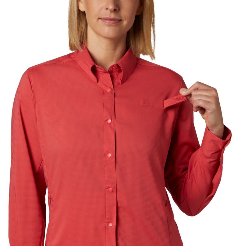 Women’s PFG Tamiami II Long Sleeve Shirt, Color: Sunset Red, image 4