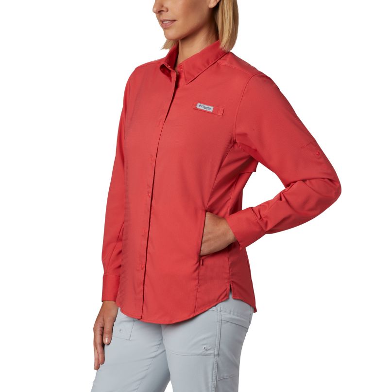 Columbia Women's PFG Tamiami II Long Sleeve Shirt - XS - Red