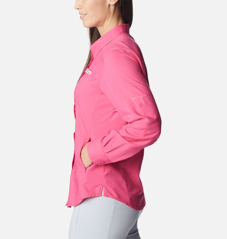 Women’s PFG Tamiami II Long Sleeve Shirt, Color: Ultra Pink, image 3