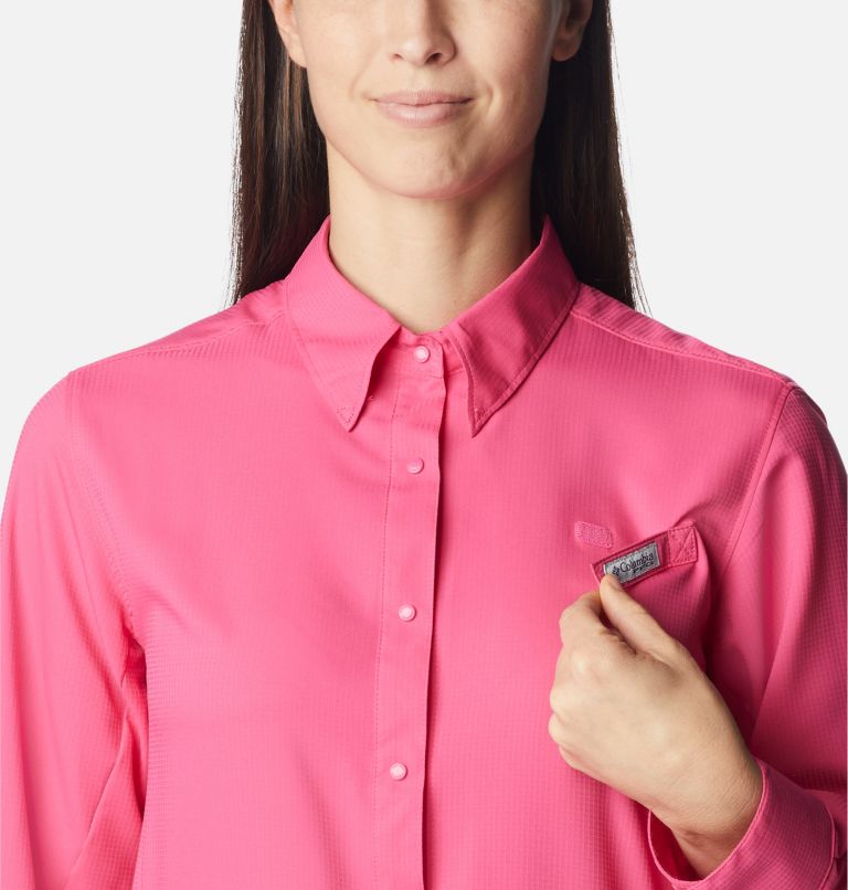 Womens Tamiami II LS Shirt | 693 | XS, Color: Ultra Pink, image 4