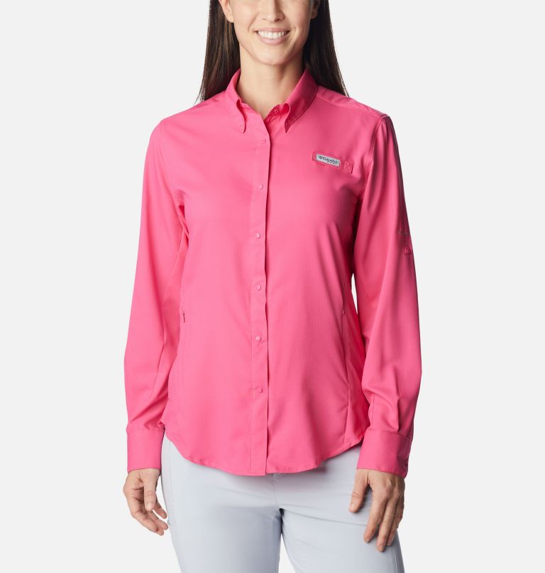 Women’s PFG Tamiami II Long Sleeve Shirt, Color: Ultra Pink, image 1