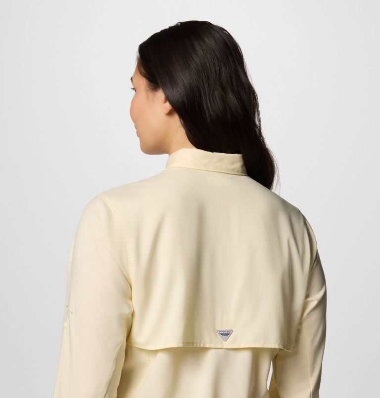 Women's PFG Tamiami II Long Sleeve Shirt, Color: Lemon Wash, image 5