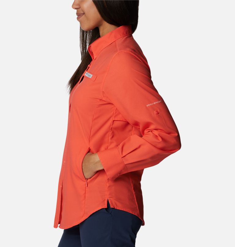 Women’s PFG Tamiami II Long Sleeve Shirt, Color: Corange, image 3
