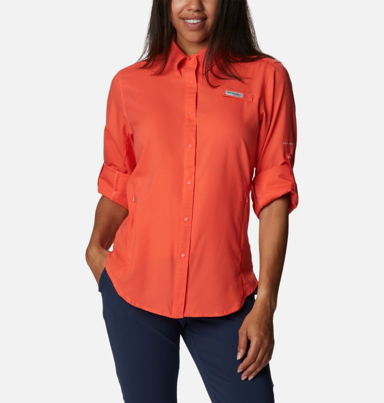Women’s PFG Tamiami II Long Sleeve Shirt, Color: Corange, image 6