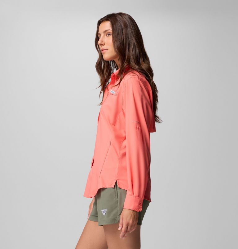 Women's PFG Tamiami II Long Sleeve Shirt, Color: Melonade, image 4