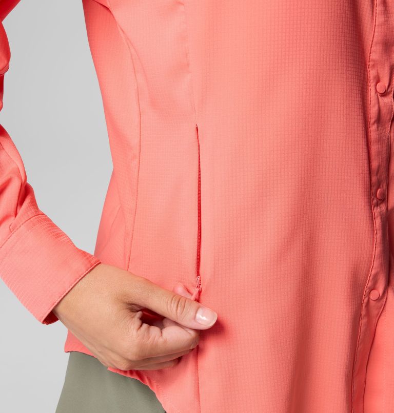 Women's PFG Tamiami II Long Sleeve Shirt, Color: Melonade, image 9
