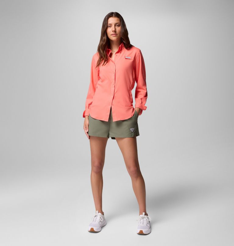 Women's PFG Tamiami II Long Sleeve Shirt, Color: Melonade, image 10