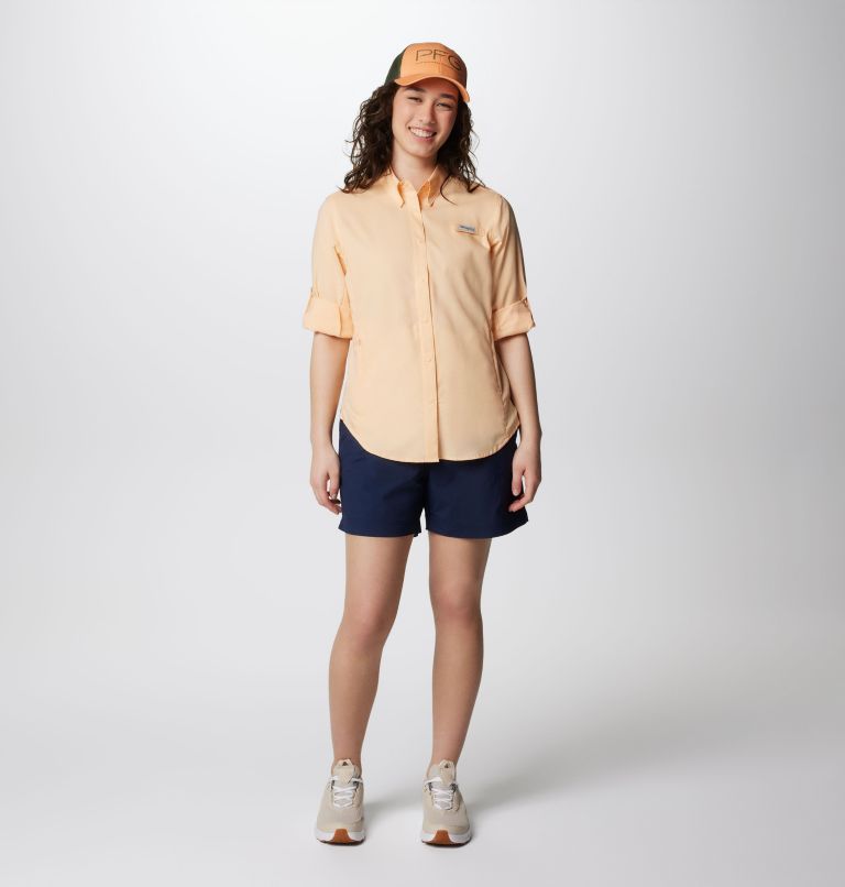 Thumbnail: Women’s PFG Tamiami II Long Sleeve Shirt, Color: Peach Fizz, image 3
