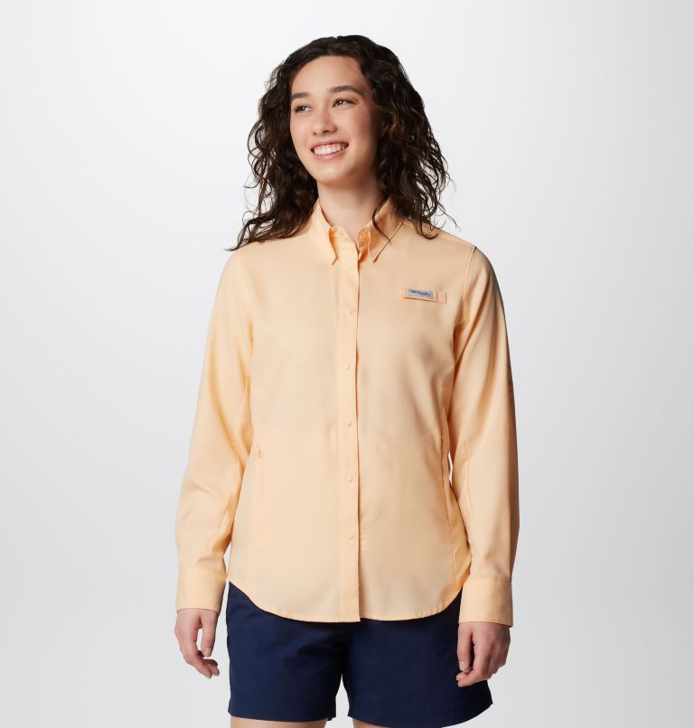 Columbia Women's Tamiami II Long Sleeve Fishing Shirt Light Coral L