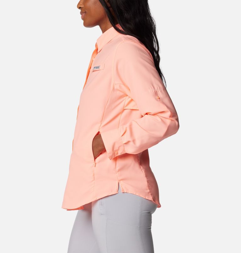 Women’s PFG Tamiami II Long Sleeve Shirt, Color: Tiki Pink, image 3