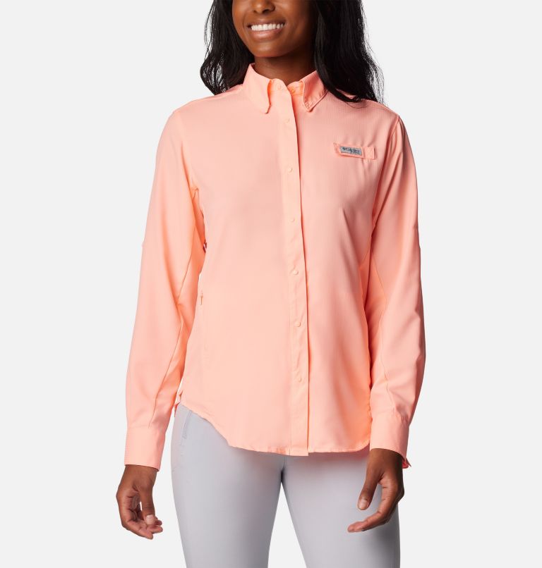 Women’s PFG Tamiami II Long Sleeve Shirt, Color: Tiki Pink, image 1