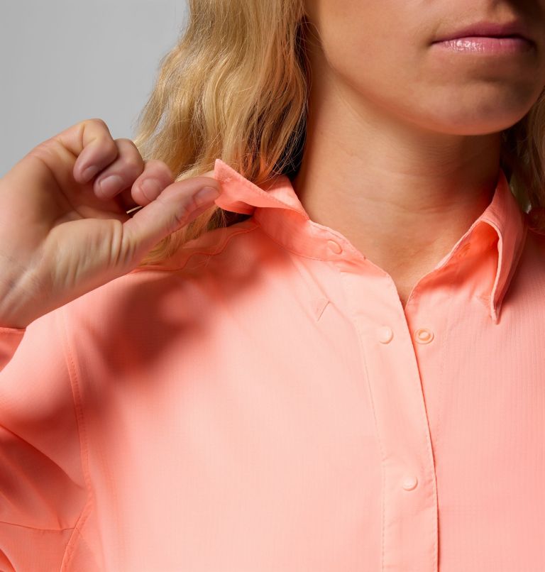 Women's PFG Tamiami II Long Sleeve Shirt, Color: Tiki Pink, image 8
