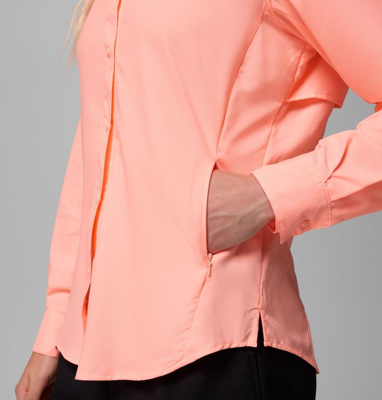 Women's PFG Tamiami II Long Sleeve Shirt, Color: Tiki Pink, image 9
